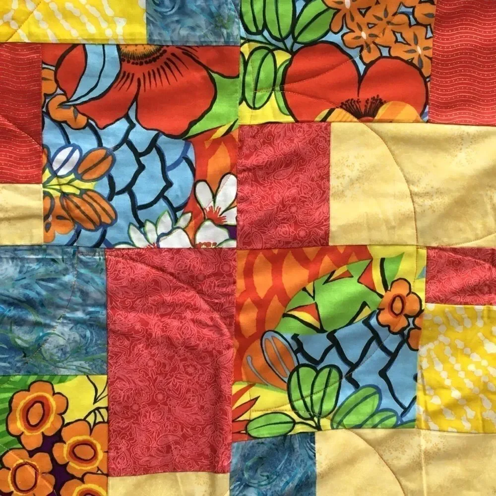 NWT Handcrafted Bright Quilt